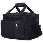 MIER 16L Large Cool Bag Insulated Lunch Box Bags Cooler Tote Bag for Adults Men Women to Work Picnic Travel Beach (Black)