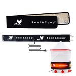 RentACoop Heated Chicken Waterer Belt for Winter, Thermo Bucket Heater Strap LG with Insulated Wrap for 2-5 Gal, 40W Energy Efficient, Safe to -10°F, Auto Thermostat