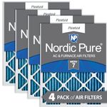 Nordic Pure 16x25x1 (15_1/2 x 24_1/2 x 3/4) Pleated MERV 7 Air Filters 4 Pack