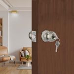 Godrej Cylindrical Lock | Classic Range | Keyed | 6cm (60mm) Backset | Antique Brass Finish | for Internal Wooden Door | Left/Right Handed & Inside/Outside Opening