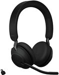 Jabra Evolve2 65 MS Wireless Headphones with Link380c, Stereo, Black – Wireless Bluetooth Headset for Calls and Music, 37 Hours of Battery Life, Passive Noise Cancelling Headphones