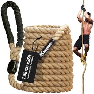 Climbing Rope1.5 Inch in Diameter Gym Climbing Rope, No Mounting Bracket Included, Length Available 25Feet