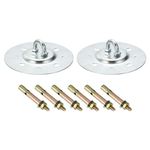 PATIKIL 396lbs 150mm Steel Ceiling Hooks, 2pcs Ceiling Fan Hook Pad Eyes Plate Wall Hanger Hardware with Mounting Screws for Hanging Lamp Plant Baskets
