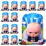 Party Propz Boss Baby Drawstring Bags - 12Pcs Drawstring Bag Kids Return Gift | Boss Baby Bags | Return Gift Bags for Kids Birthday | Boss Baby Return Gifts for Kids | Drawstring Bags for Return Gifts