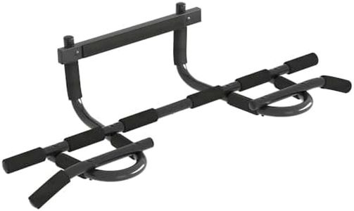 Everfit Pull Up Bar 104CM Length for Doorway, Chin Up Horizontal Pull-up Bars Exercise & Fitness Equipment for Home Gym Workout Outdoor Wall Surface, Max Limit 136kg Comfortable Foam Grip Black