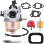 ZAMDOE Caburetor Kit Replacement for Mountfield RS100 HP164 HP414 M411PD SP164 SP414 Lawnmower Garden Tool Engine 11850697 with Air filter Spark Plug Primer Bulb Fuel Filter Gasline Hose Gasket