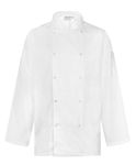 Proluxe Professional Chef Jacket - Long Sleeve - Unisex - Modern Fit - Black and White Available (XS, White)