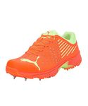 Puma Mens Spike 22.1 Ultra Orange-Fast Yellow-White Cricket Shoe - 10UK (10666805)