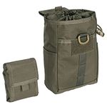 EXCELLENT ELITE SPANKER Molle Dump Pouch Drawstring Magazine Utility Pouch Folding Dump Pouch Waist Bag(Ranger Green)