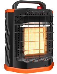 Fitfirst Portable Propane Heater - 9000 BTU Outdoor Tent Heater for Camping, 2 Heat Settings & Tip-Over/ODS Protection, Versatile for Indoor, RV, Garage, Patio, Ice Fishing, Hunting, Power Outage
