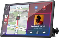 Topexplore Carplay Screen for Car, 9'' Wireless CarPlay & Android Auto- Upgrade Portable Touchscreen with Bluetooth, Mirror Link, Voice Control, Hands-Free Calling,Plug & Play Car Play Screen