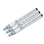 Art-n-Fly Ultra Fine Liners Tip 003 Black Inking Pens 3 Pack with Waterproof Archival Ink Pen Fineliner - No Bleed Fine Point Pens for Artists, Bullet Journaling, Colouring, Drawing & Handwriting