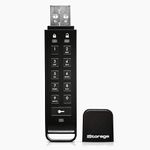 iStorage datAshur Personal2 256-bit 64GB USB 3.0 secure encrypted flash drive IS-FL-DAP3-B-64 64GB, black