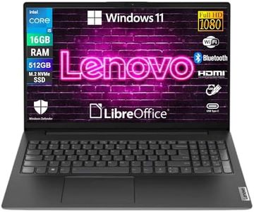 Lenovo, Ordinateur portable V15 G4 IRU, écran 15,6", Full HD, Intel Core i5-13420H, RAM 16 Go DDR4, 512 Go SSD NVMe, Win 11 Pro, Libre Office, pré-configuré