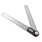 GemRed Digital Angle Finder, 300mm Stainless Steel Digital Protractor 360 Degree, Angle Measurement Tool with LCD Display, Angle Finder Tool for Woodworking Decoration Construction (Battery Include)