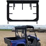 Rhino UTV Rear Windshield - StarknightMT Soft Back Window With Zipper Compatible With Rhino 450 660 700 Massimo MSU500 Hisun 500 700 Axis Cub Cadet Challenger Bennche