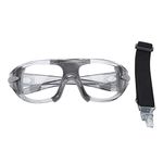 Racquetball Goggles Sports Goggles Anti Shock Basketball PC Lens Protective Glasses for Outdoor Football Soccer(Gray)