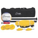 Champion Sports Outdoor Volleyball Set: Complete Portable Team Sports Set with Net, Poles, Ball & Accessories for Lawn, Beach, Club & Tournament Games