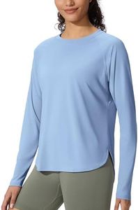 Women's Sun Shirt UPF 50+ Sun Protection Chothing Lightweight SPF Shirts Long Sleeve Outdoor Hiking Shirts Blue XXL