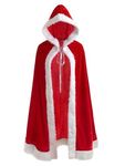 Fancy Agents Kids Cute Santa Claus Cloak Velvet Hooded Cape Robe Christmas Costume| Santa Claus Costume Cap| Santa Cape Xmas Costumes| Santa Claus Dress | Santa Claus Fancy Dress Costume (6-8 Years)