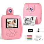 Kids Camera Instant Print - Kids Instant Cameras That Print Photos Digital Camera for Kids 1080P Toys Camera with Instant Pictures Birthday Gifts for 3 4 5 6 7 8 9 10 11 Year Old Girls Boys