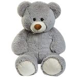 iBonny 90cm Giant Teddy Bear Stuffed Animal Soft Toy Large Love Gift Child Dolls Plush Teddy Bears, Grey