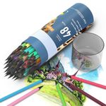 48 Colored Pencils for Adult Coloring Books, Professional Drawing Pencils for Adults, Beginners, Kids, and Pros