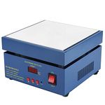 LED Microcomputer Electric Heating Plate Preheating Station 110/220V AC 800W Welder Hot Plate Rework Heater Lab Plate (200 * 200mm) (British standard 220v) (Blue)