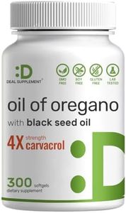 Deal Supplement Oil of Oregano Softgels with Black Seed Oil, 9,000mg Per Serving, 300 Count – 30:1 Extract, Active Carvacrol & Thymoquinone – Antioxidant Immune Health Support – Plant Based, GMO-Free