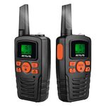 Retevis RA635 Walkie Talkie,Long Range PMR446 Walkie Talkies For Adults Kids,16CH,CTCSS/DCS,VOX,LED Torch, License-free Walkie-Talkie Gifts for Easter Skiing Outdoor Activities Black