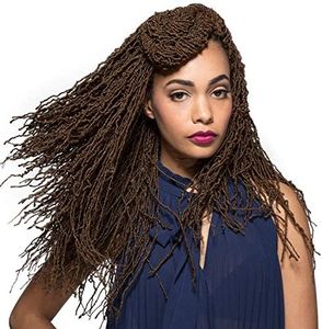 Bobbi Boss Synthetic Hair Crochet Braids African Roots Braid Collection Micro Locs 18" (6 - Pack, M1B/DGREEN)