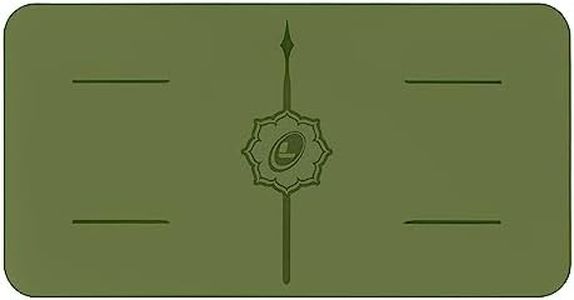 LIFORME Yoga Pad - Environmentally Friendly and Non-Slip Yoga Knee Pads, Elbows and Hands - Biodegradable and Grip Yoga Mat with Unique Alignment System (Olive)