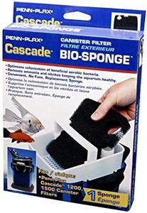 Penn Plax Cascade 1200/1500 GPH Canister Filter Aquarium Bio Sponge Replacement; 1 Pack