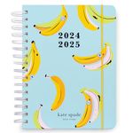 Kate Spade New York Daily Planner 2024-2025, Large Planner August 2024 - December 2025, Hardcover Spiral Planner, Weekly Planner with Monthly Calendar, Stickers, & Pockets (Banana Toss)