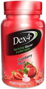 Dex4 Glucose Tablets, Fast Acting Sugar Supplement, Strawberry, 50 Count Bottle, Each Tablet Contains 4g of Fast-Acting Carbs, Easy to Track Pre-Measured Servings