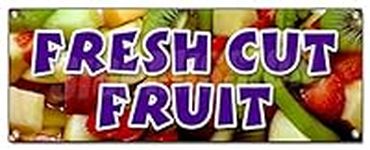 Fresh Cut Fruit Banner Sign Waterme