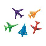 Jet Plane Favors - Colorful Assorted Plastic Toy Planes - Perfect for Party Goodies, Games & Kids - 5ct