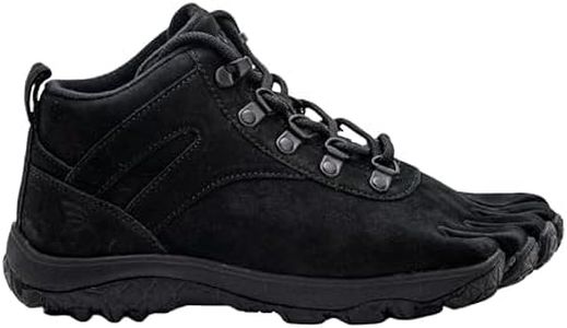 Peluva Aspen Winter Boot | Men’s Five Toe Zero Drop Barefoot Hiking Boots | Winter Ready Warm Fleece Liner, Full Grain Leather & Rugged Traction Outsole