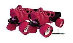 jaspo Kids G-Force Adjustable Outdoor Wheel Roller Skates (Pink, Senior (6-14 Years Age Group))