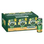 Perrier Ginger Lime Carbonated Natural Spring Water with Natural Flavour, No Calories, No Sweeteners, No Sodium, 330ml, Pack of 24 Cans