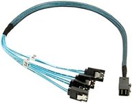 Cablecc Internal Mini SAS HD SFF-8643 Host to 4 SATA 7pin Target Hard Disk 6Gbps Data Server Raid Cable