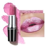 Anglicolor Glitter Shine Metallic Lipstick,Beautiful Sculpture,Shimmer Lipstick,Velvet Smooth Highly Pigmented Lipstick,Vegan & Cruelty-Free 4 g/0.14 oz (G#15 VELOCITY)