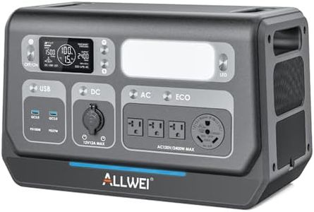 ALLWEI 2400W LiFePO4 Portable Power Station, 2048Wh Expandable to 10240Wh, Solar Generator with Auto UPS Mode, 4 AC Outlet(Surge 4800W), Outdoor Battery Generator for RV Camping Home Backup Emergency