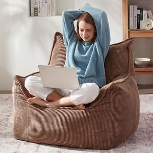 EBENCHICO Giant Bean Bag Chair Sofa for Adults Teens, Comfy Corduroy Large Bean Bag Chairs with Armrests for Bedroom Living Room, Adult BeanBag Lazy Sofa Couch Chairs with Filler Included