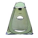 WOWCASE 1-2 Person Large Space Pop Up Shower Privacy Shelter Tent with 3 Windows, Outdoor Portable Dressing Room, Privacy Shower Tents for Camping Beach Isolation Fishing (Green, 1.5x1.5x1.9m)