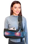 DouHeal Arm Sling, Upgraded Straps, Ultimate Comfort, Convenient Pocket, Arm Sling Shoulder Immobilizer for Shoulder Injury, Elbow Injury, Wrist Injury, Fractured Bones, Rotator Cuff Support (S/M)