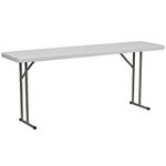 Flash Furniture 18''W by 72''L Granite White Plastic Folding Training Table