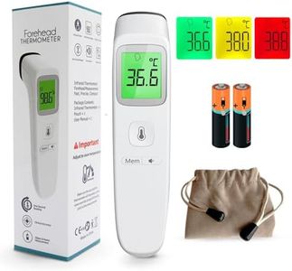 Ritalia® Digital Thermometer Non-Touch for Baby, Kids and Adults- Infrared Sensors for Fast Clinically and Accurate Readings in 1s - 3 Color LCD Screen - Battery Included