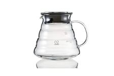 HARIO XGSR-60-TB V60 Glass Server, 600 Clear, 20.3 fl oz (600 ml), 2-5 Cups, Microwave Safe