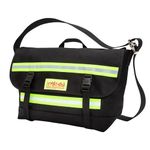 Manhattan Portage Medium Professional Messenger Bag with Stripes, Black, International Carry-on